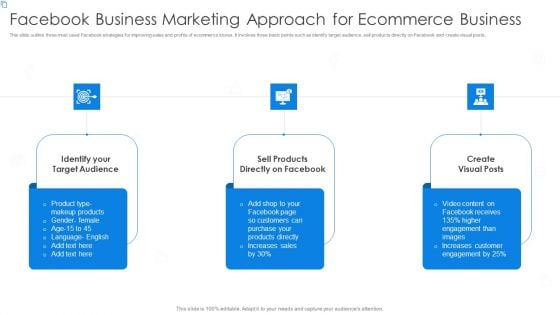 Facebook Business Marketing Approach For Ecommerce Business Microsoft PDF