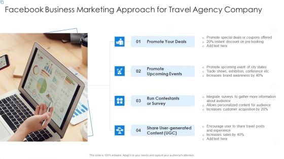 Facebook Business Marketing Approach For Travel Agency Company Professional PDF