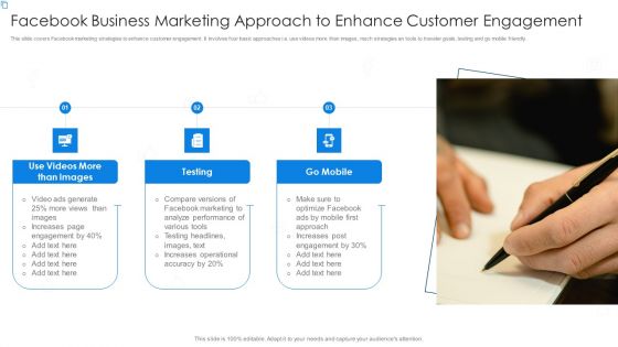 Facebook Business Marketing Approach To Enhance Customer Engagement Formats PDF