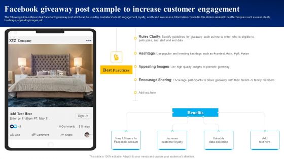 Facebook Giveaway Post Example To Increase Customer Engagement Download PDF Facebook Giveaway Post Example To Increase Customer Engagement Download PDF