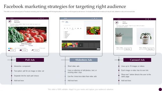 Facebook Marketing Strategies For Targeting Right Audience Strategies For Acquiring Consumers Clipart PDF Facebook Marketing Strategies For Targeting Right Audience Strategies For Acquiring Consumers Clipart PDF