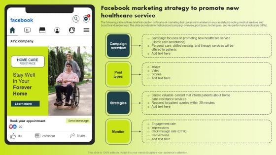 Facebook Marketing Strategy To Promote New Healthcare Service Sample PDF