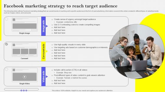 Facebook Marketing Strategy To Reach Target Audience Professional PDF