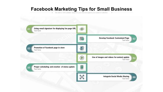 Facebook Marketing Tips For Small Business Ppt PowerPoint Presentation Professional Outfit PDF