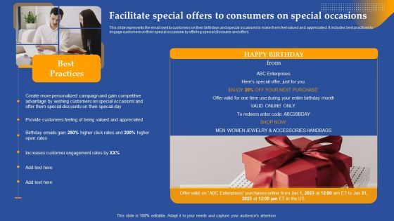 Facilitate Special Offers To Consumers On Special Occasions Ppt Show Portrait PDF