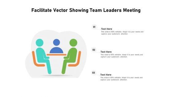 Facilitate Vector Showing Team Leaders Meeting Ppt PowerPoint Presentation Gallery Mockup PDF