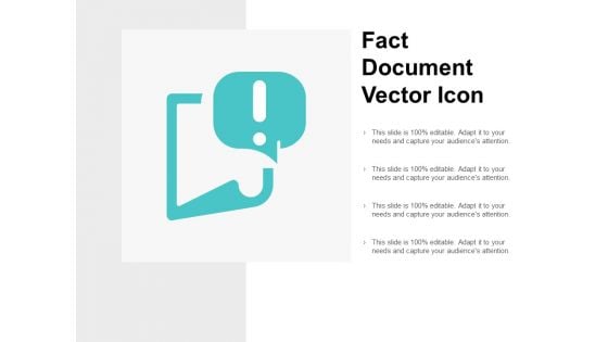 Fact Document Vector Icon Ppt PowerPoint Presentation Slides Professional