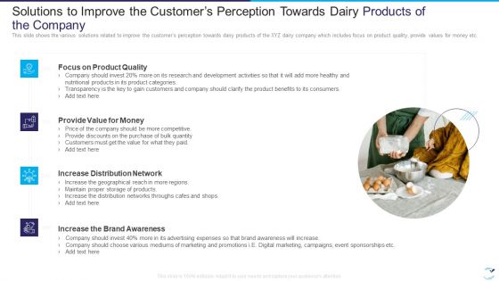 Factor Influencing User Experience Dairy Industry Solutions To Improve The Customers Diagrams PDF