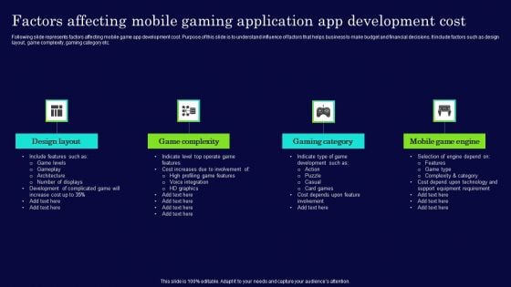 Factors Affecting Mobile Gaming Application App Development Cost Slides PDF Factors Affecting Mobile Gaming Application App Development Cost Slides PDF