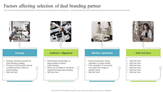 Factors Affecting Selection Of Dual Branding Partner Multi Brand Promotion Campaign For Customer Engagement Clipart PDF