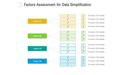 Factors Assessment For Data Simplification Ppt PowerPoint Presentation Gallery Ideas PDF