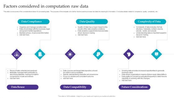 Factors Considered In Computation Raw Data Sample PDF