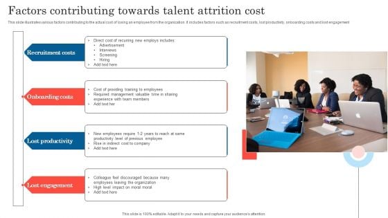 Factors Contributing Towards Talent Attrition Cost Brochure PDF