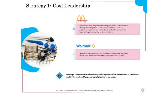 Factors Feasible Competitive Advancement Strategy 1 Cost Leadership Ppt Gallery Graphics PDF