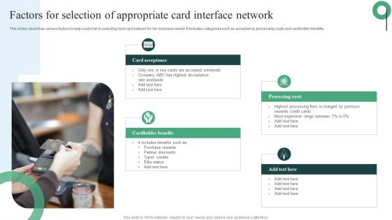 Factors For Selection Of Appropriate Card Interface Network Background PDF