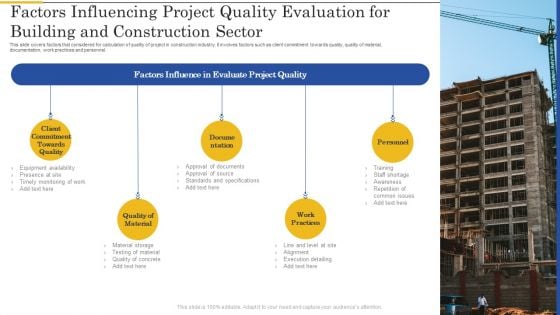 Factors Influencing Project Quality Evaluation For Building And Construction Sector Ideas PDF