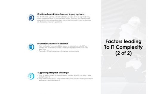 Factors Leading To IT Complexity System Ppt PowerPoint Presentation Pictures Vector