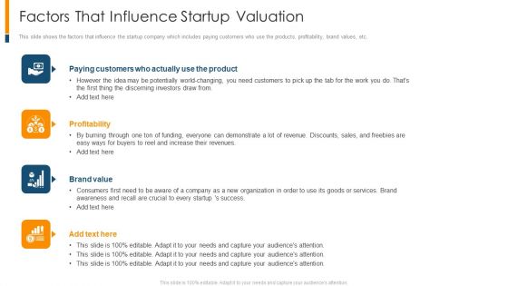 Factors That Influence Startup Valuation Ppt Outline Good PDF