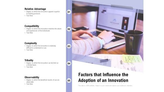 Factors That Influence The Adoption Of An Innovation Ppt PowerPoint Presentation Layouts Microsoft PDF