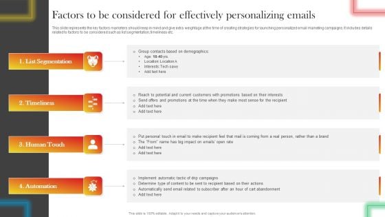 Factors To Be Considered For Effectively Personalizing Emails Portrait PDF Factors To Be Considered For Effectively Personalizing Emails Portrait PDF