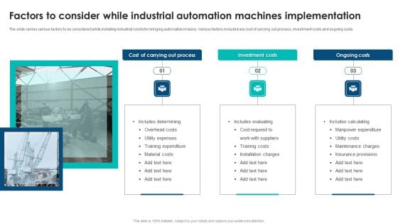 Factors To Consider While Industrial Automation Machines Implementation Rules PDF