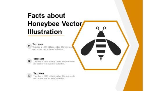 Facts About Honeybee Vector Illustration Ppt PowerPoint Presentation Gallery Icon PDF