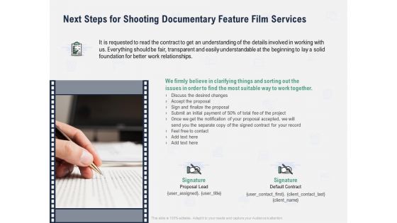 Factual Picture Filming Next Steps For Shooting Documentary Feature Film Services Themes PDF Factual Picture Filming Next Steps For Shooting Documentary Feature Film Services Themes PDF