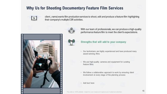 Factual Picture Filming Proposal Ppt PowerPoint Presentation Complete Deck With Slides Slide15