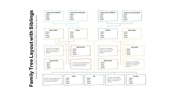 Family Tree Layout With Siblings Ppt PowerPoint Presentation Gallery Samples PDF