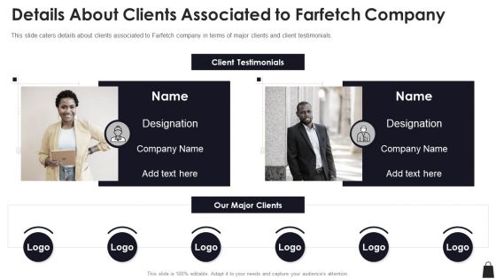 Farfetch Investor Financing Details About Clients Associated To Farfetch Company Summary PDF