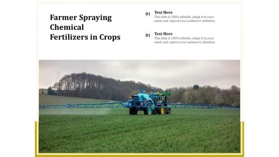 Farmer Spraying Chemical Fertilizers In Crops Ppt PowerPoint Presentation Portfolio Picture PDF