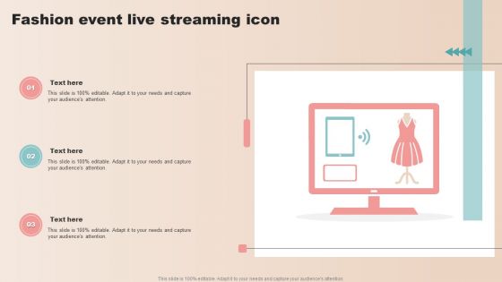 Fashion Event Live Streaming Icon Graphics PDF
