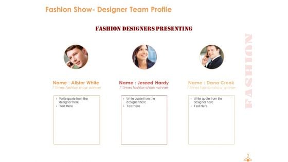 Fashion Show Designer Team Profile Ppt PowerPoint Presentation Show Outline Fashion Show Designer Team Profile Ppt PowerPoint Presentation Show Outline