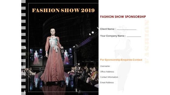 Fashion Show Sponsorship Proposal Ppt PowerPoint Presentation Complete Deck With Slides