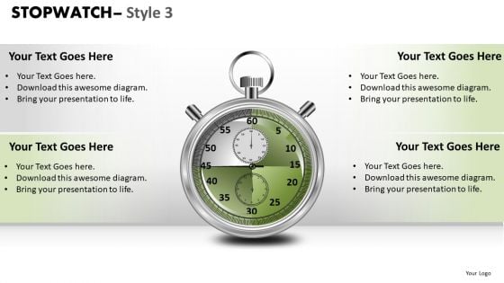Fashion Stopwatch 3 PowerPoint Slides And Ppt Diagram Templates