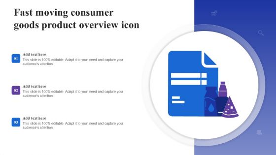 Fast Moving Consumer Goods Product Overview Icon Slides PDF