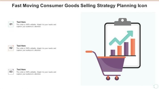 Fast Moving Consumer Goods Selling Strategy Planning Icon Template PDF