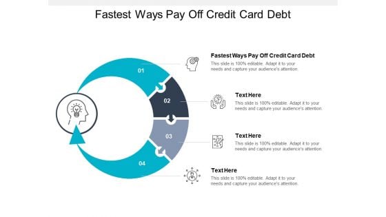 Fastest Ways Pay Off Credit Card Debt Ppt PowerPoint Presentation Show Portrait Cpb