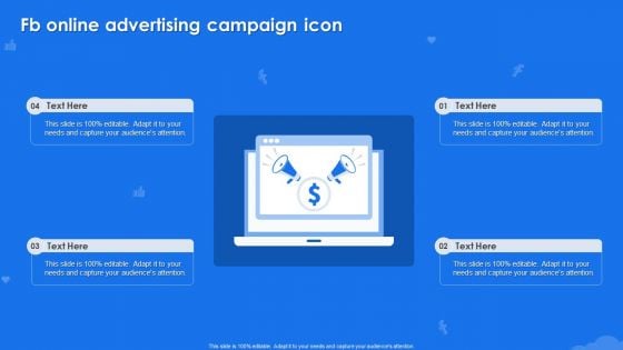 Fb Online Advertising Campaign Icon Pictures PDF