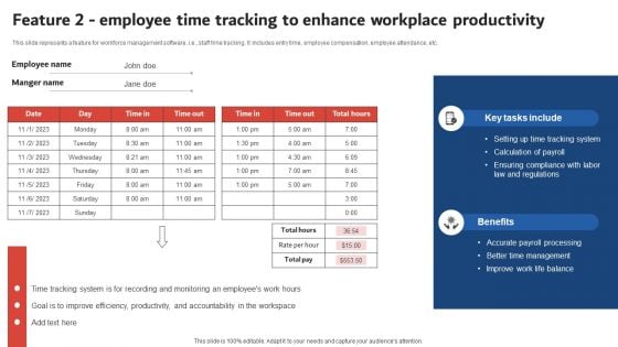Feature 2 Employee Time Tracking To Enhance Workplace Productivity Pictures PDF