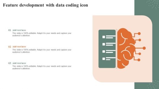 Feature Development With Data Coding Icon Summary PDF