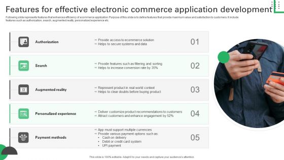 Features For Effective Electronic Commerce Application Development Background PDF