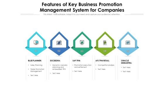Features Of Key Business Promotion Management System For Companies Ppt PowerPoint Presentation Infographic Template Professional PDF Features Of Key Business Promotion Management System For Companies Ppt PowerPoint Presentation Infographic Template Professional PDF