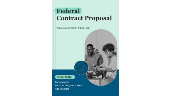 Federal Contract Proposal One Pager Sample Example Document Federal Contract Proposal One Pager Sample Example Document