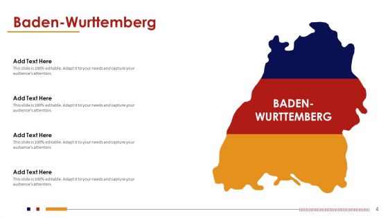 Federal Republic Of Germany And States Map PowerPoint Template