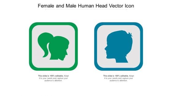 Female And Male Human Head Vector Icon Ppt PowerPoint Presentation File Design Templates PDF