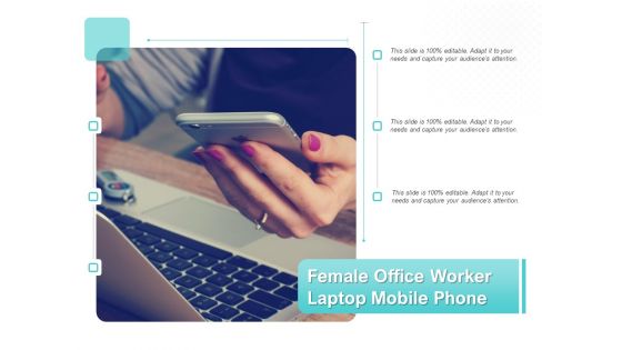 Female Office Worker Laptop Mobile Phone Ppt PowerPoint Presentation File Model PDF