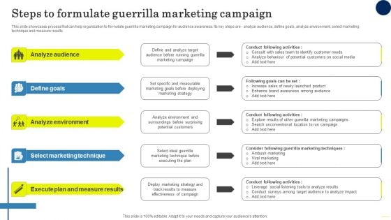 Field Marketing Strategies To Boost Product Sales Steps To Formulate Guerrilla Marketing Rules PDF Field Marketing Strategies To Boost Product Sales Steps To Formulate Guerrilla Marketing Rules PDF