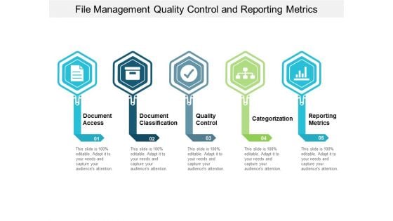 File Management Quality Control And Reporting Metrics Ppt PowerPoint Presentation Portfolio Icon