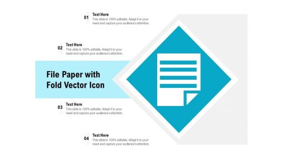 File Paper With Fold Vector Icon Ppt PowerPoint Presentation Infographic Template File Formats PDF